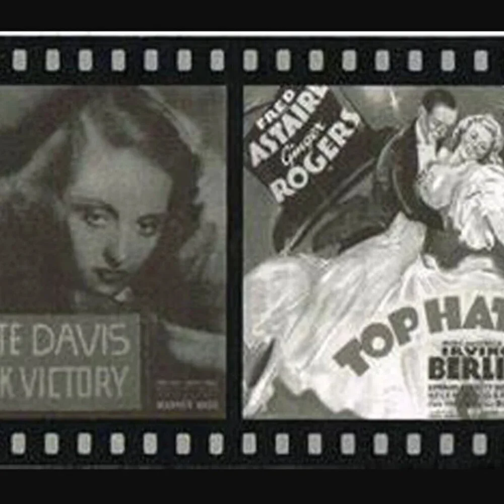 Old Hollywood Film Strip Movie Posters Wallpaper Border